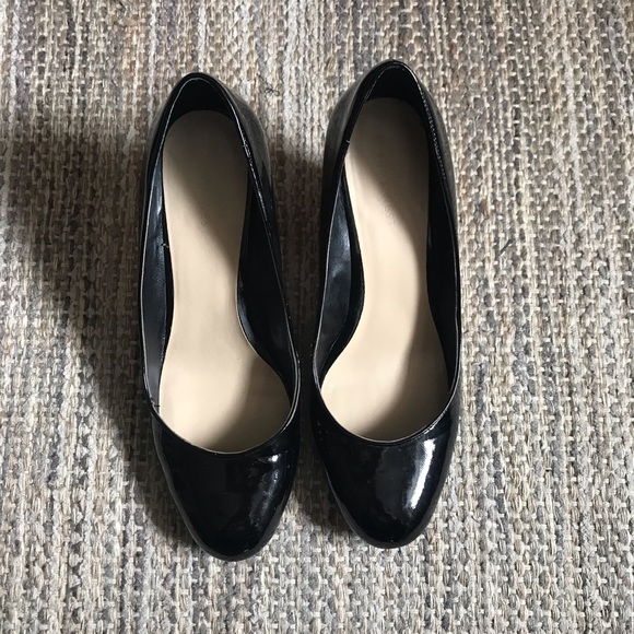 Nine West cork wedge patent heel pumps - Picture 2 of 4